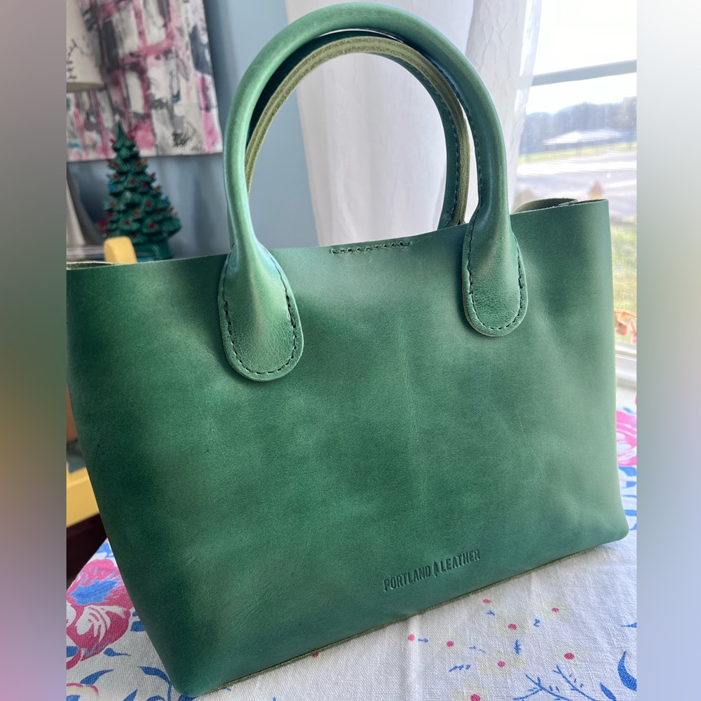 Portland Leather Goods Rainstorm crossbody - Cowboy Mint